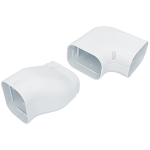 Slimduct 3-1/4" Twist Left Ell, White 100