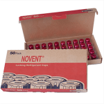 Novent Pink R-410A Refrigerant Locking Caps, 1/4", 50 Pk